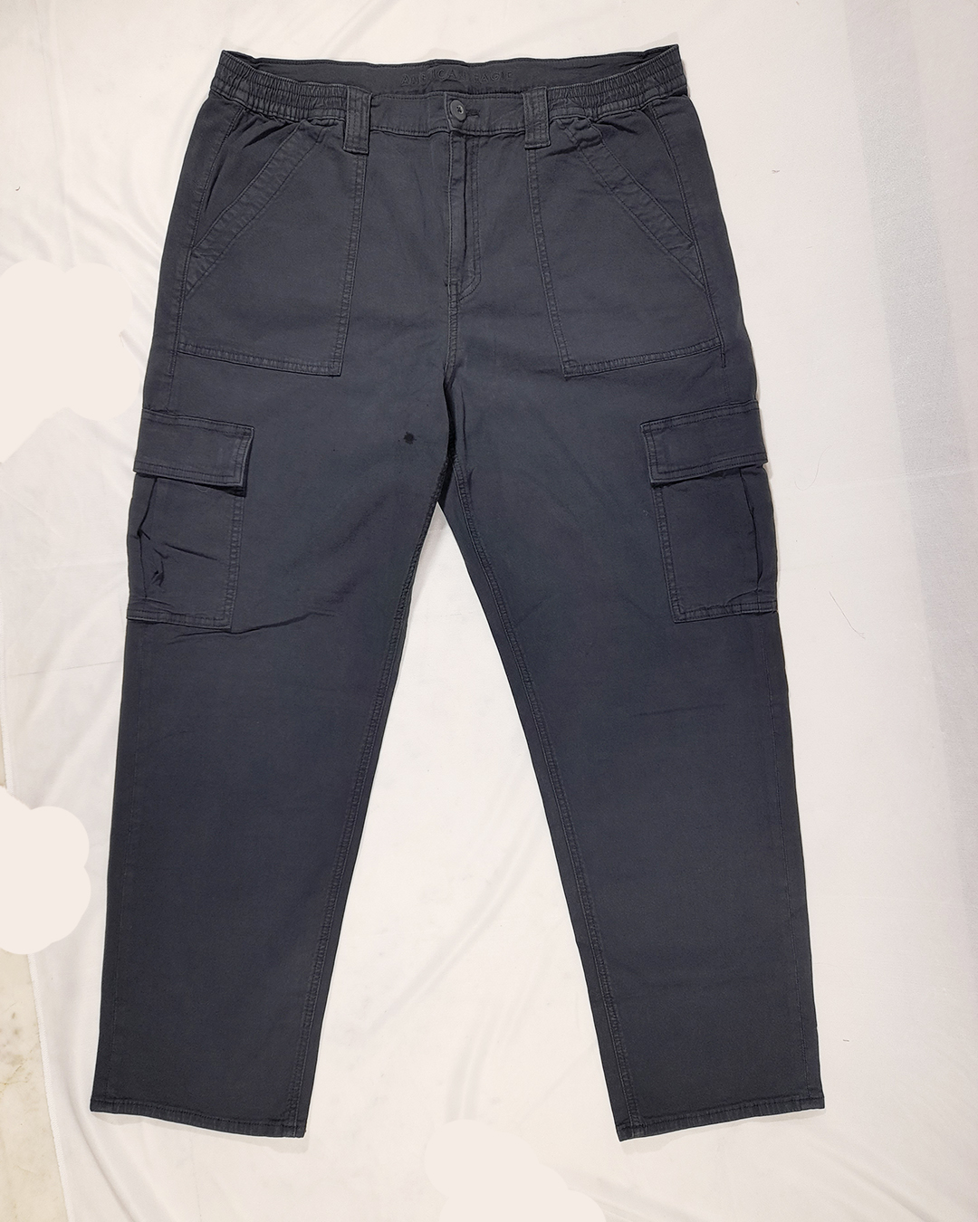 American Eagle Flex Original Straight Lived-In Cargo Pant- Navy